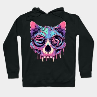 Cat skull goth pastel Hoodie